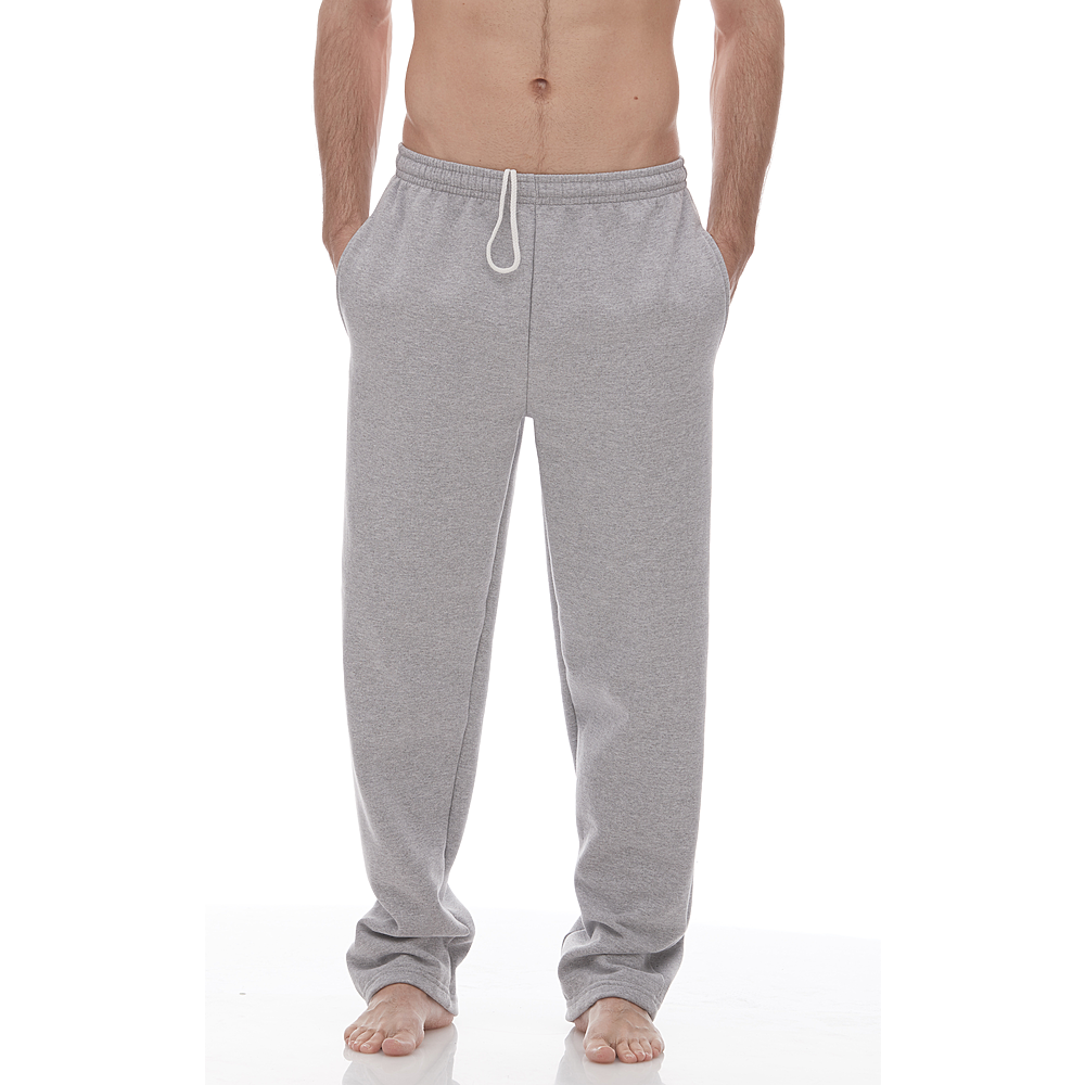 Grey open bottom sweatpants sales